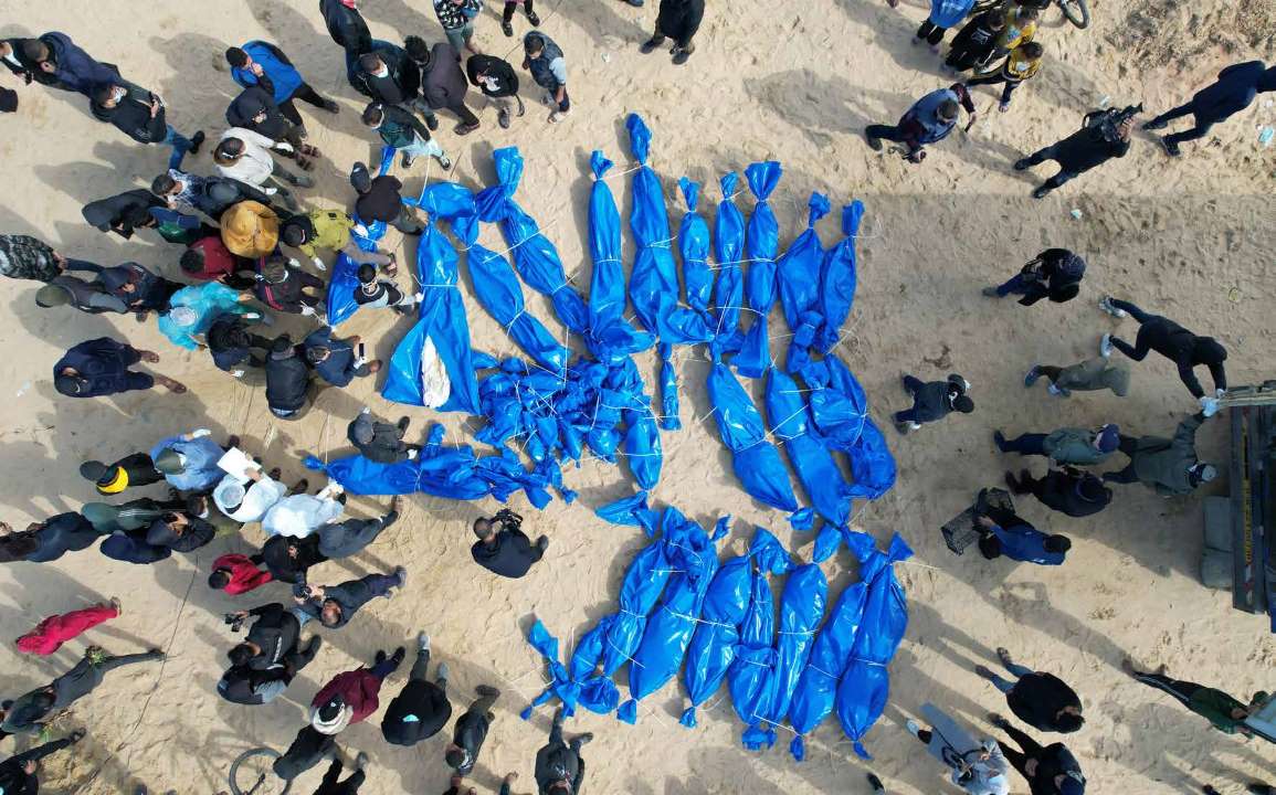 The lifeless bodies of dozens of Palestinians, seized by Israel, were finally laid to rest in a mass grave in the city of Rafah.