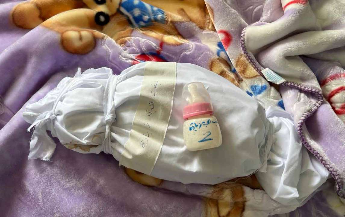 A baby passed away in the neonatal intensive care unit of the Kamal Adwan Hospital in Beit Lahia, northern Gaza, due to malnutrition and lack of water.