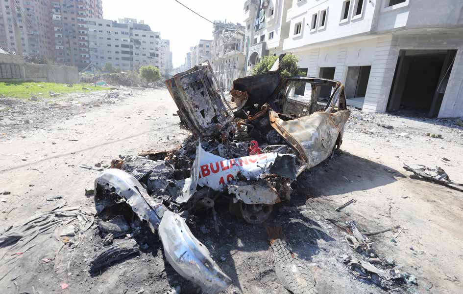 An ambulance belonging to the Palestinian Red Crescent, carrying two health workers who were en route to aid Hind Rajab and her relatives, was also bombed by the Israeli army.