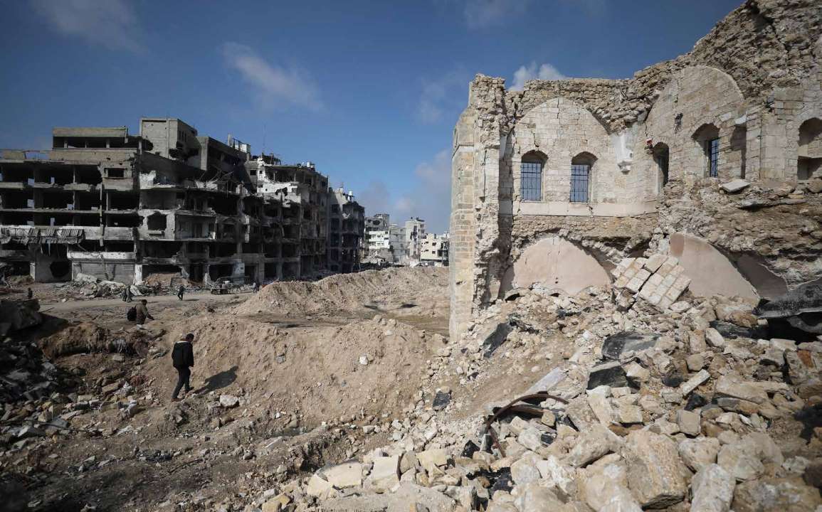 The Israeli army does not spare historical landmarks in its attacks on the Gaza Strip, either. The Pasha Palace Museum in Gaza City (right), considered the sole remaining example of palaces in Gaza, was destroyed by Israeli warplanes.