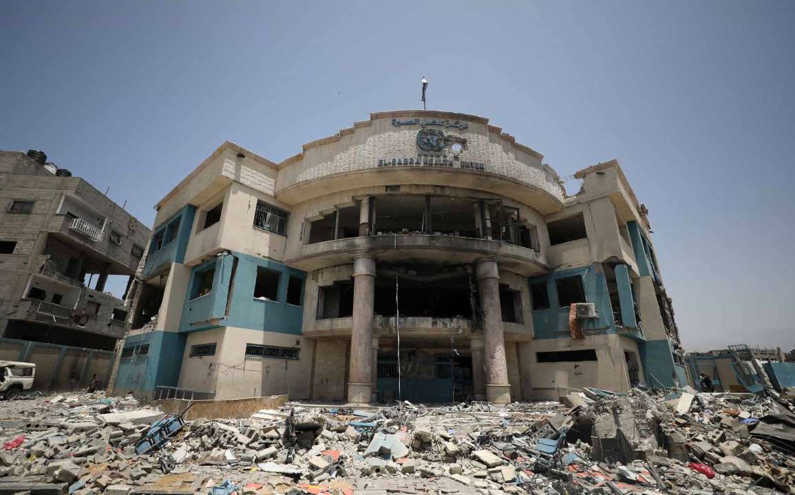 The Al-Sabra Health Center, operated by UNRWA in Gaza City, was rendered unusable after being targeted by the Israeli army.